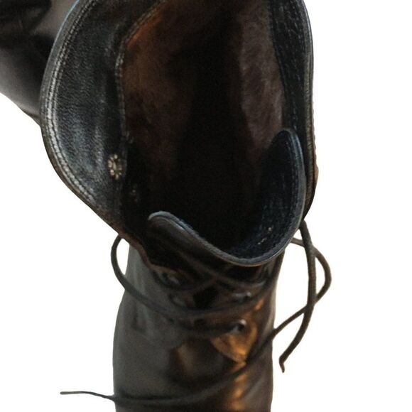 Vibram Ankle Boots 36 EU Black Leather Fur - Picture 8 of 14